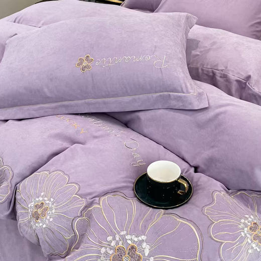 【自营】悠梦嘉居80双锦刺绣四件套2900g（多种款式可选） 商品图9