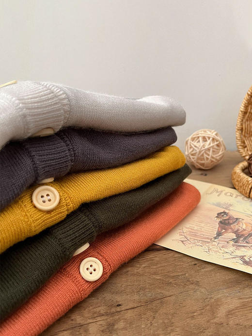 【百搭设计风格，提供温暖的护理！】新生儿开衫毛衣春秋宝宝针织衫男女儿童百搭洋气薄款外套婴儿衣服 商品图3