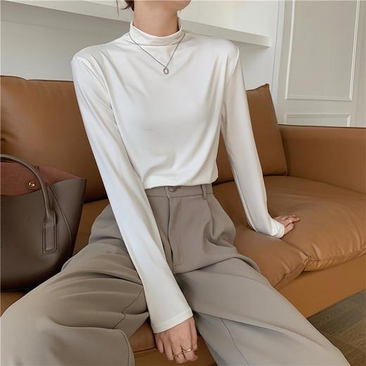 【超值3件装】IOH牛奶丝绒打底衫 半高领 秋冬叠穿神器 修身显瘦亲肤 商品图3