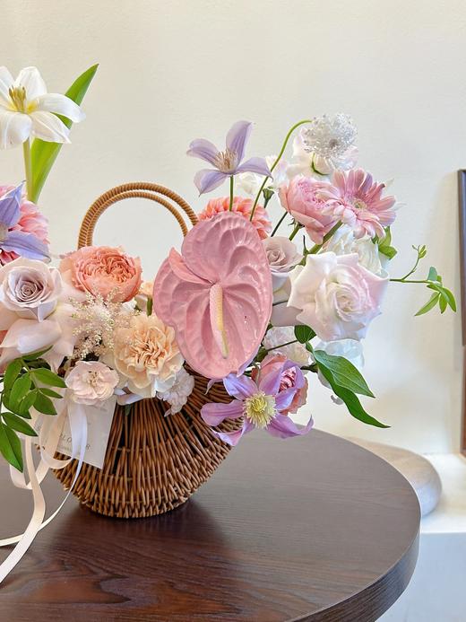 【新款】藤编半月花篮（直径20径深12高度30） 商品图2