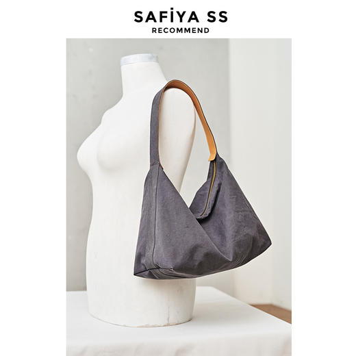 Safiya/索菲娅2023新款大容量托特包百搭女士单肩斜挎女包SF9151095Y 商品图3