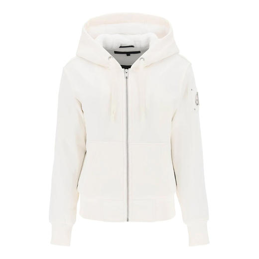 MOOSE KNUCKLES 女士金属驼鹿指节徽标连帽外套 米色 M33LS636 1103 商品图0