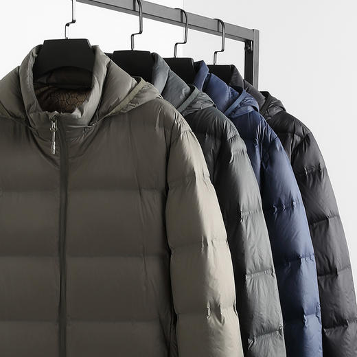 【新款DTH】大依优型大码连帽羽绒服白鸭绒可拆卸帽保暖加厚加肥加大上衣男士外套胖子 商品图2
