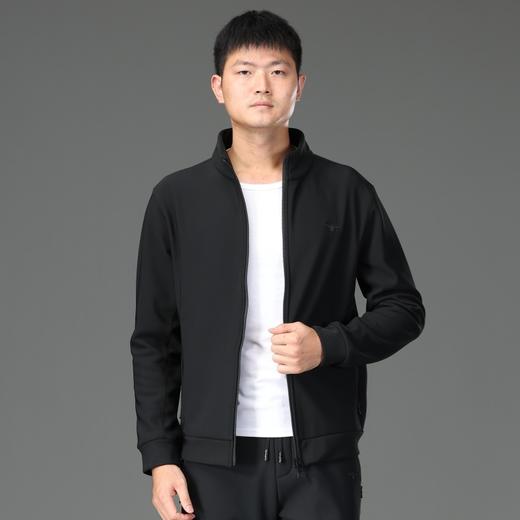 ALBB-立领男士外套秋季运动开衫加绒棒球服男装秋冬针织休闲夹克 商品图1