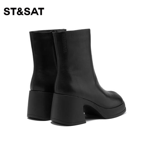 【绒里可选】星期六加绒简约百搭粗跟时装靴SS34116636/SS34118636 商品图3