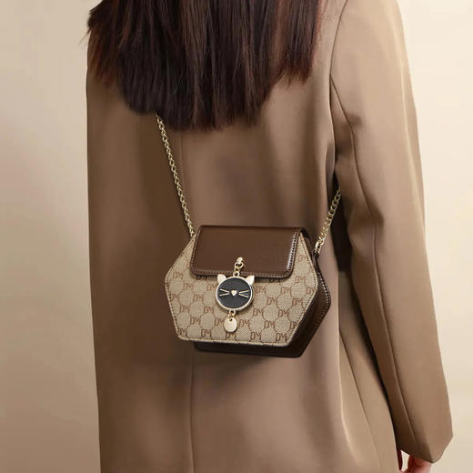 Safiya/索菲娅2023新款链条包时尚女士单肩斜挎女包 SF9161026Y 商品图1