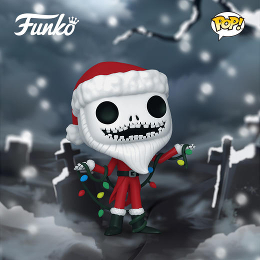 Funko POP Disney Santa Jack 迪士尼圣诞夜惊魂30周年 圣诞骷髅杰克公仔手办 72386 商品图2