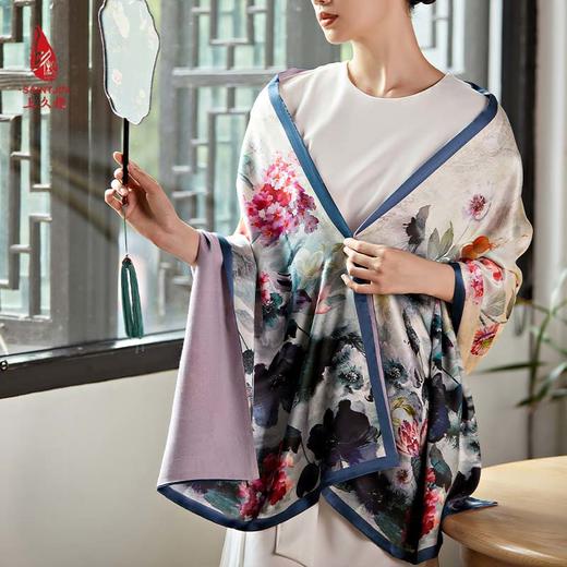 SAINTJOY/上久楷真丝披肩 女式真丝披肩  花信年华 PJS21001-1 商品图3