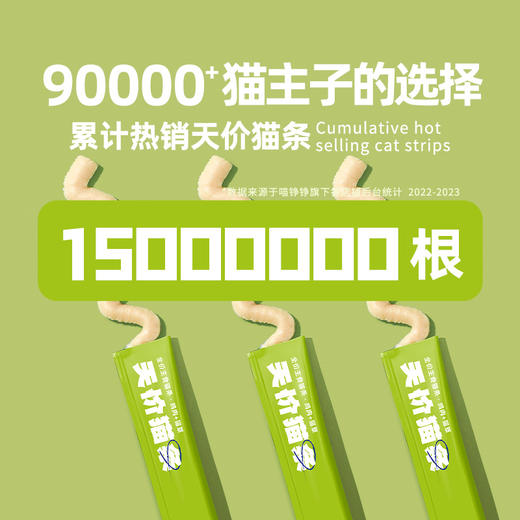 心选丨喵铮铮天价鸡肉猫草主食猫条 15g*101根 排毛化毛营养湿粮零食 商品图4