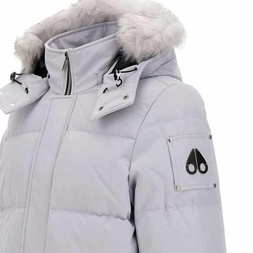 MOOSE KNUCKLES 男士金属驼鹿指节徽标连帽羽绒服 白色 M32MJ178S 1010 商品图3