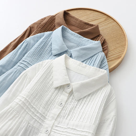 blanc touche风琴褶衬衫|天然褶皱纹理，慵懒文艺又减龄 商品图2