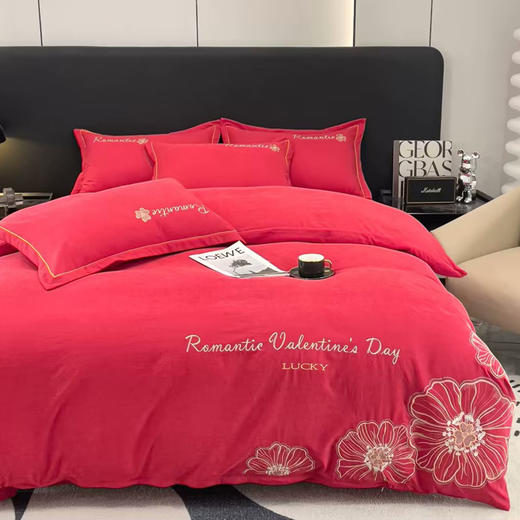 【自营】悠梦嘉居80双锦刺绣四件套2900g（多种款式可选） 商品图5