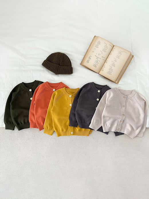 【百搭设计风格，提供温暖的护理！】新生儿开衫毛衣春秋宝宝针织衫男女儿童百搭洋气薄款外套婴儿衣服 商品图1