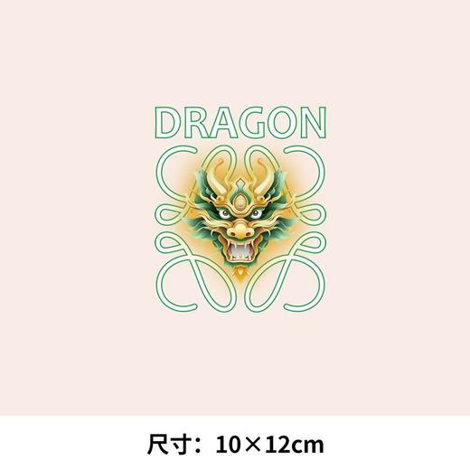 龙年新年定制图案新款遇龙潮文字热转印烫画贴定制白墨衣服装贴潮 商品图5