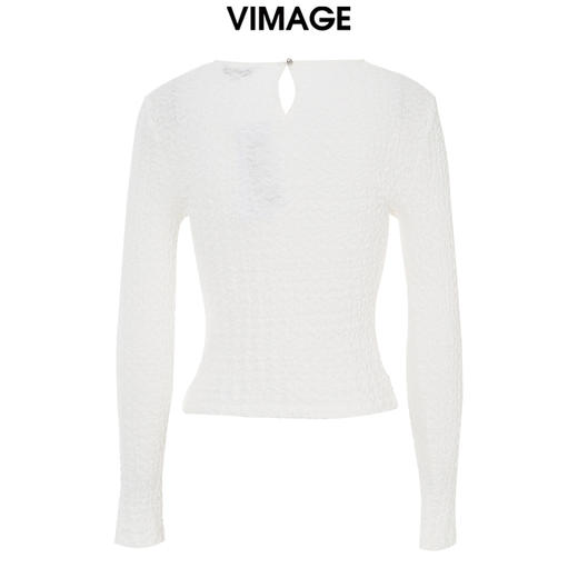 VIMAGE纬漫纪冬季新款修身显瘦百搭打底上衣V2013612 商品图1