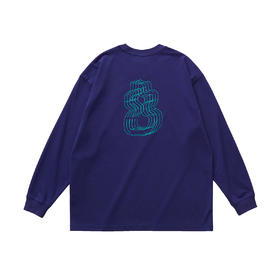 吃茶去chichaqu 后背印花葫芦图形 长袖T恤