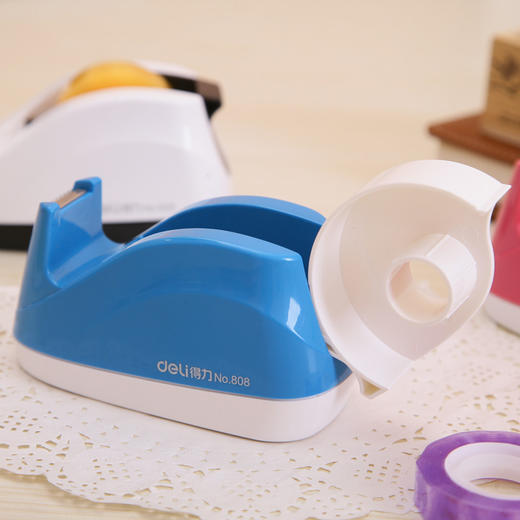 得力808或815A胶带切割器底座胶带架蓝色1个 商品图1