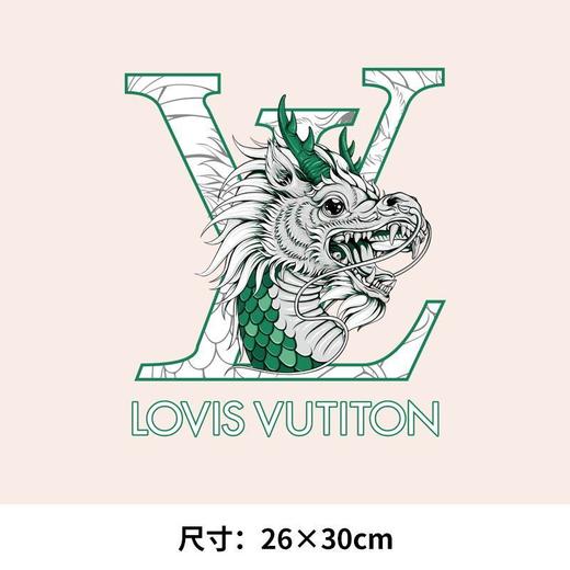 龙年新年定制图案新款遇龙潮文字热转印烫画贴定制白墨衣服装贴潮 商品图1