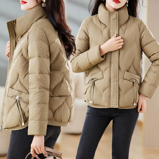 冬季新款，时尚气质保暖羽绒服女装加绒短款休闲羽绒服QYM-KED-Q3838-Y 商品图2