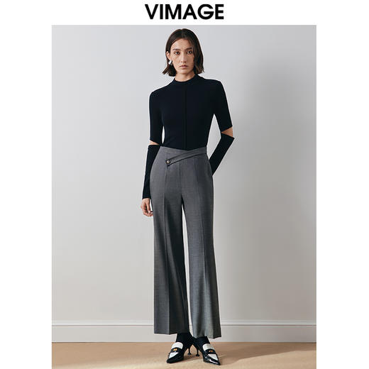 【转款下架】VIMAGE纬漫纪冬季新款洋气修身设计感款针织衫上衣V2013621 商品图1