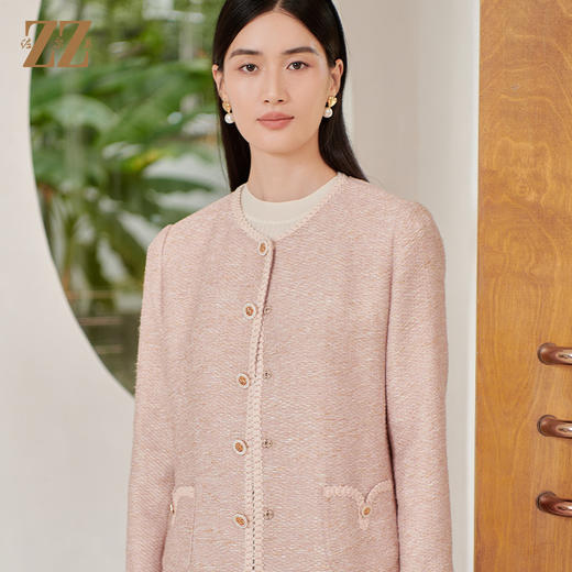 佐尔美秋季新款 优雅小香风上衣外套女E33SO16 商品图3