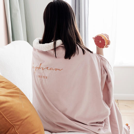 多用途懒人披肩保暖加厚毛毯空调毯小毯子单人办公室午睡披风睡袋 商品图0