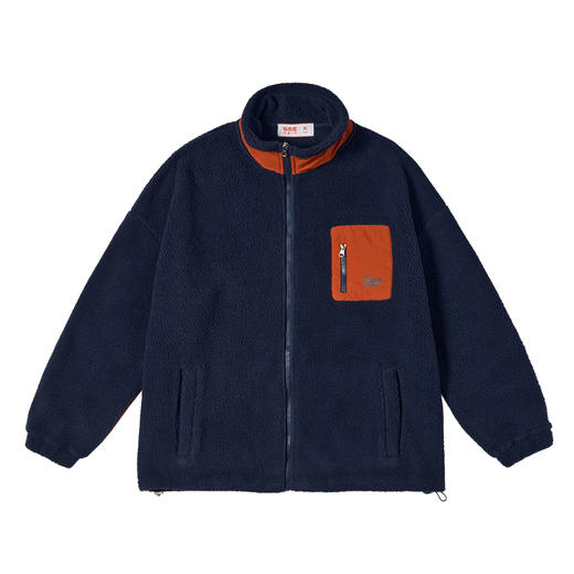 有志者UZIS运动外套男休闲宽松潮流撞色秋冬保暖拉链外套上衣暖阳 商品图1