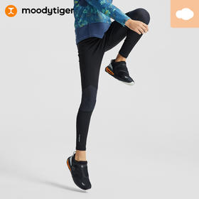 【3月】moodytiger儿童裤子男童23年秋季新款弹力拼接运动紧身裤| 小云朵M33111401