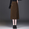 MYX-JY-22603-L长款简约拼接侧开叉时尚通勤包臀一步裙修身气质半身裙 商品缩略图0