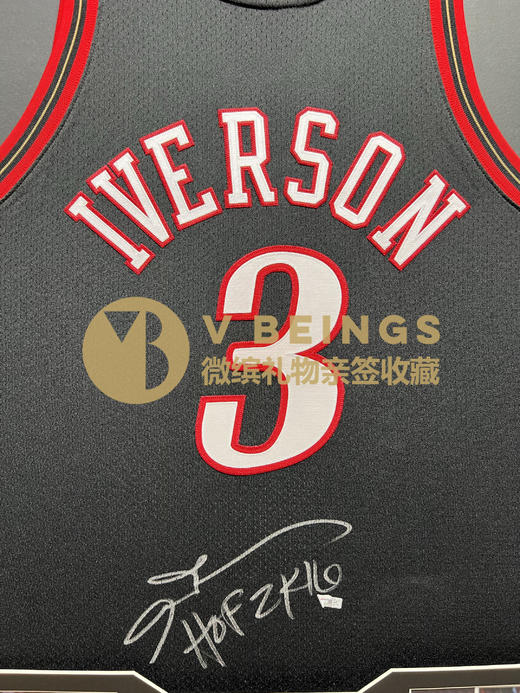 收藏系列 艾弗森 76人队3号黑色加签 亲笔签名球衣 商品图2