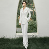 IWY/秋冬新款高端优雅国风白色西装套装女气质阔腿裤西服职业装olFYC217+FYP218 商品缩略图0
