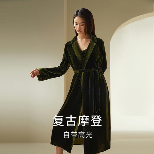 金三塔 女真丝丝绒吊带裙袍套可选 YSFDD301 YSFDD101 商品图2