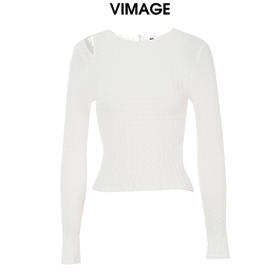 VIMAGE纬漫纪冬季新款修身显瘦百搭打底上衣V2013612
