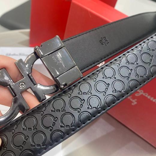 经典8字扣菲拉格慕Ferragamo男士腰带全套包装双扣头皮带 商品图4