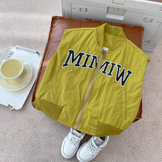 【坎肩式设计，秋季优选！】男童字母马甲韩版2023秋季新款童装坎肩小童马夹儿童帅气外套背心lm 商品图6