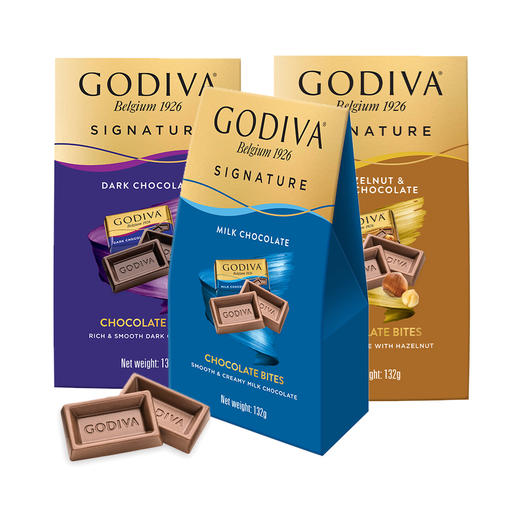 132g歌帝梵醇享系列片装榛子牛奶巧克力 商品图0