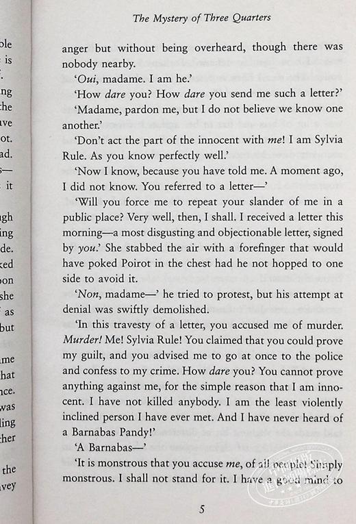 【中商原版】四分之三的奥秘 The Mystery of Three Quarters 英文原版 Sophie Hannah 奇幻悬疑惊悚推理小说 商品图5