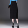 MYX-JY-22603-L长款简约拼接侧开叉时尚通勤包臀一步裙修身气质半身裙 商品缩略图1