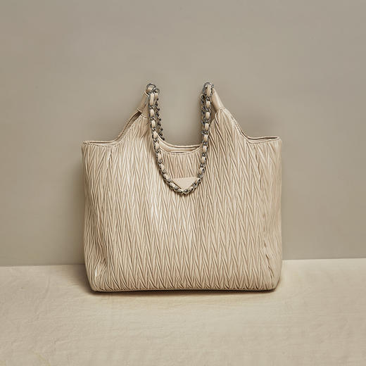 Safiya/索菲娅2023新款时尚托特包大容量腋下包女士手提单肩斜挎女包SF9158046Y 商品图5