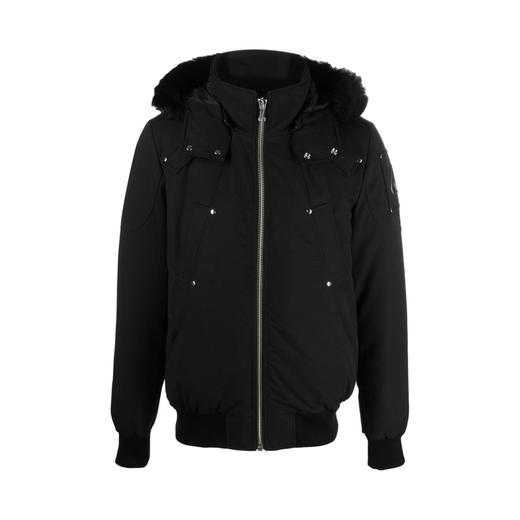 MOOSE KNUCKLES 男士金属驼鹿指节徽标连帽羽绒服 黑色 M32MB000S 305 商品图0