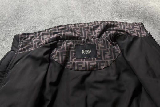 FD 男士 黑徽标印花梭织拼接 休闲棉夹克外套 Z-11088 商品图6