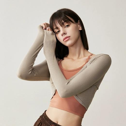 【限时秒】YOGACODE【火树银花系列】交叉扭结跑步透气长袖罩衫YCDSL671 商品图1