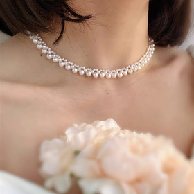 【粉黛银河】明星同款多层珍珠项链【配备证书】FX-A-1587-240102