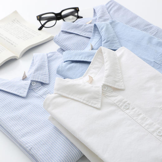 blanc touche牛津纺衬衫|经典四色，简约百搭，单穿/叠穿都可 商品图4