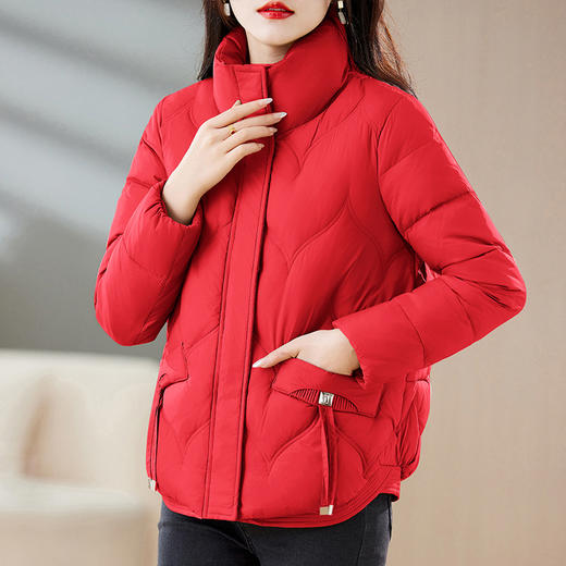 冬季新款，时尚气质保暖羽绒服女装加绒短款休闲羽绒服QYM-KED-Q3838-Y 商品图5