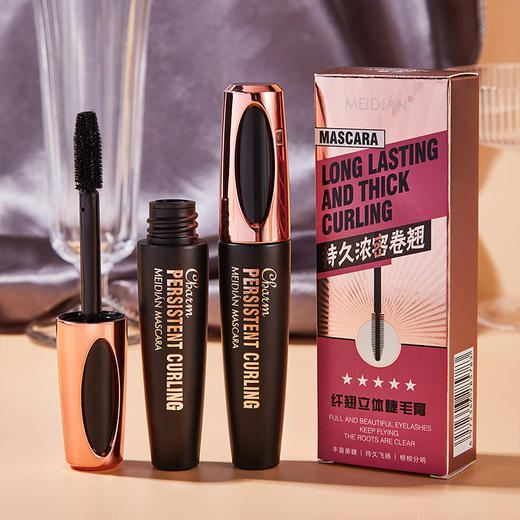 「9.9元包邮」魅点膜力丰盈睫毛膏 防水浓密纤长卷翘硅胶刷头4D睫毛膏美妆 商品图0