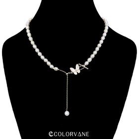 Colorvane 【蝶语】天然淡水女神珍珠项链【配备证书】