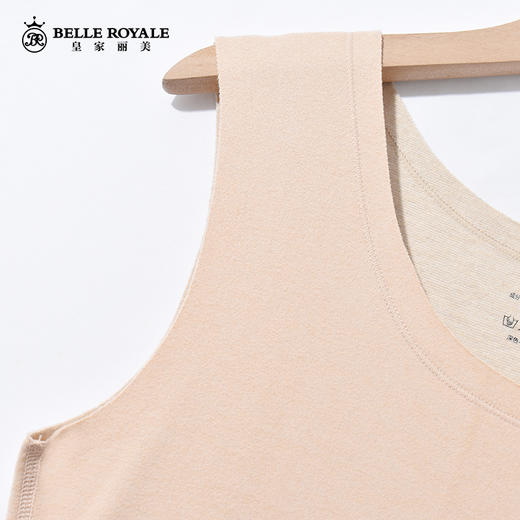 新款女士发热保暖背心加绒薄绒无痕内穿秋衣蚕丝打底上衣冬季BNM80028 商品图7