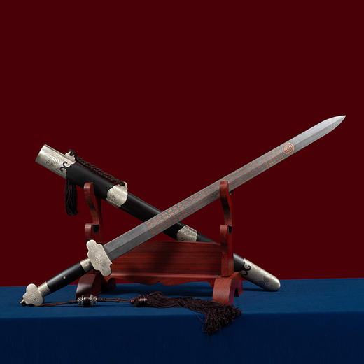 百福百寿剑 沈州作品 沈广隆剑铺 龙泉沈广隆宝剑手工剑收藏剑传统剑 sgl-2015 未开刃 商品图5