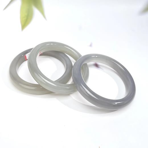 和田玉手镯-烟紫宽条 商品图0